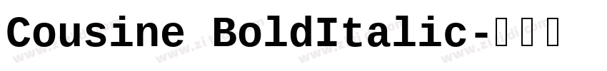 Cousine BoldItalic字体转换